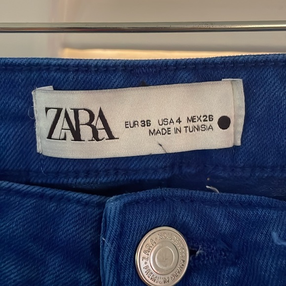 Zara blue denim bell bottoms - Picture 4 of 6